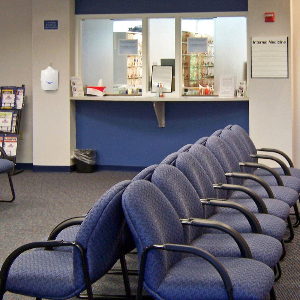 Germ-Away wall-dispensers compatible for high-traffic areas.