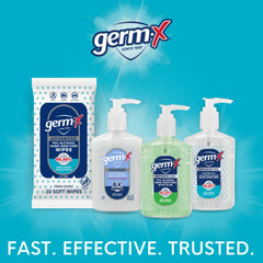 Germ-X Advanced Hand Sanitizer Wipes 70% alcohol for effective cleansing.