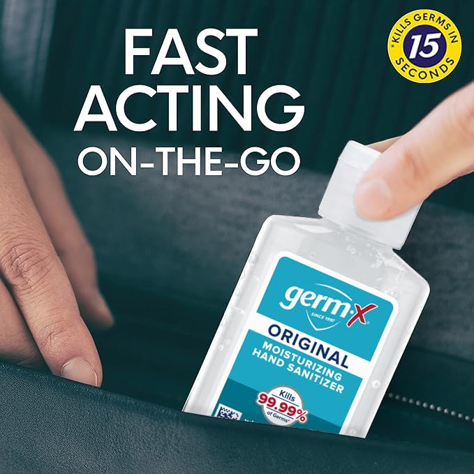 Germ-X Original no-rinse gel provides quick sanitizing with no residue.