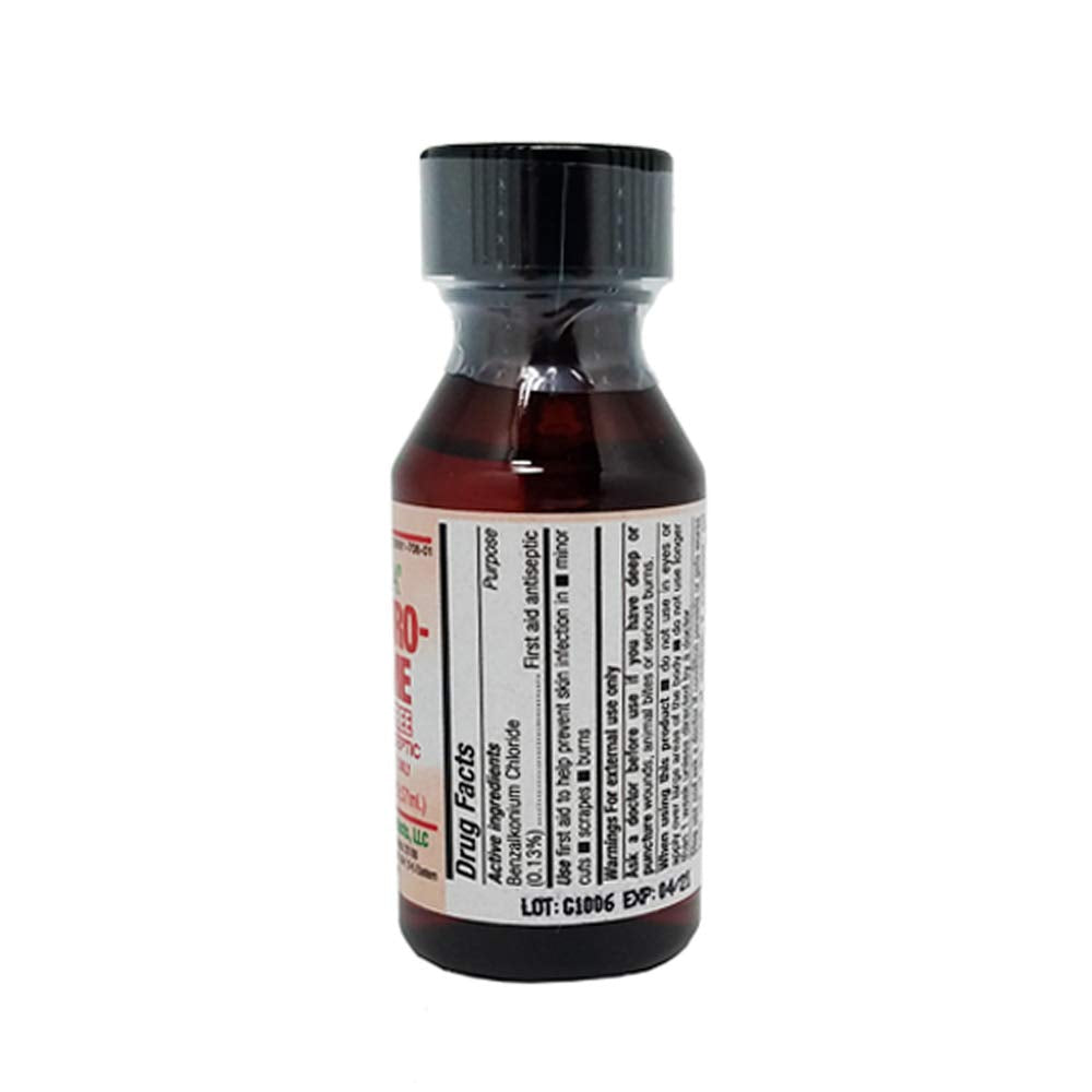 Applying Germa Mercury-Chrome antiseptic to a minor cut.