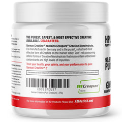 Athlete using German Creatine during a gym workout