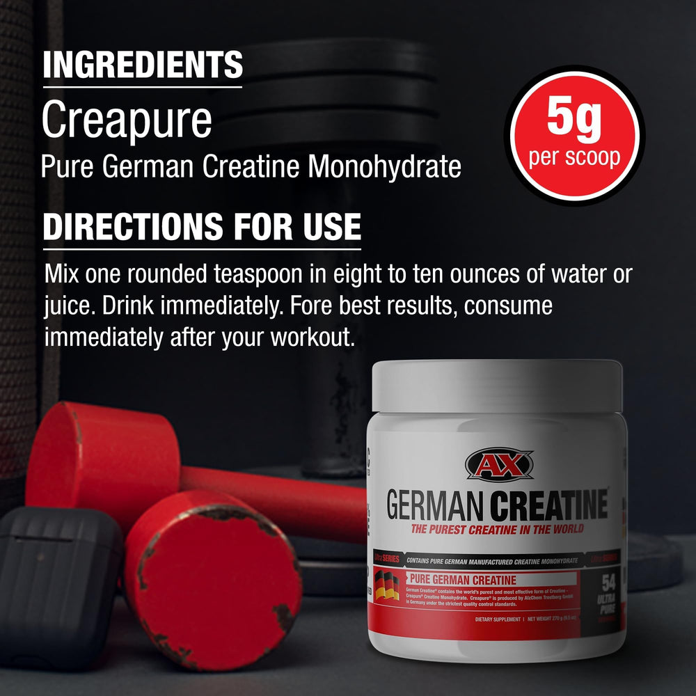 Fine micronized German Creatine powder texture for quick mix