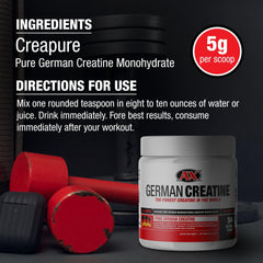 Fine micronized German Creatine powder texture for quick mix