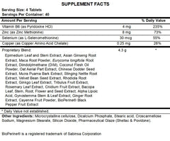 Diesel Test Hardcore ingredients panel emphasizes Tribulus, Maca, and Zinc