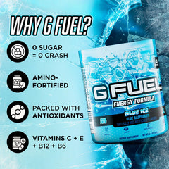 G Fuel brand logo Blue Ice can evokes energetic focus.