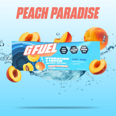 G Fuel peach powder scoop for quick, refreshing hydration.