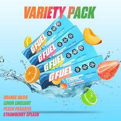 G Fuel electrolytes powder orange pour boosts hydration for gaming sessions
