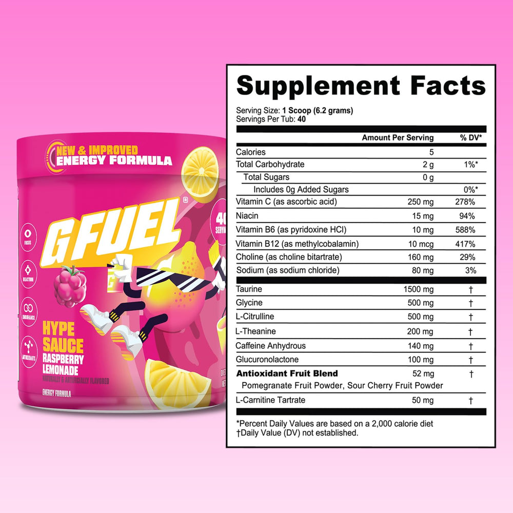G Fuel Hype Sauce in a gamer setup supports focus during matches.