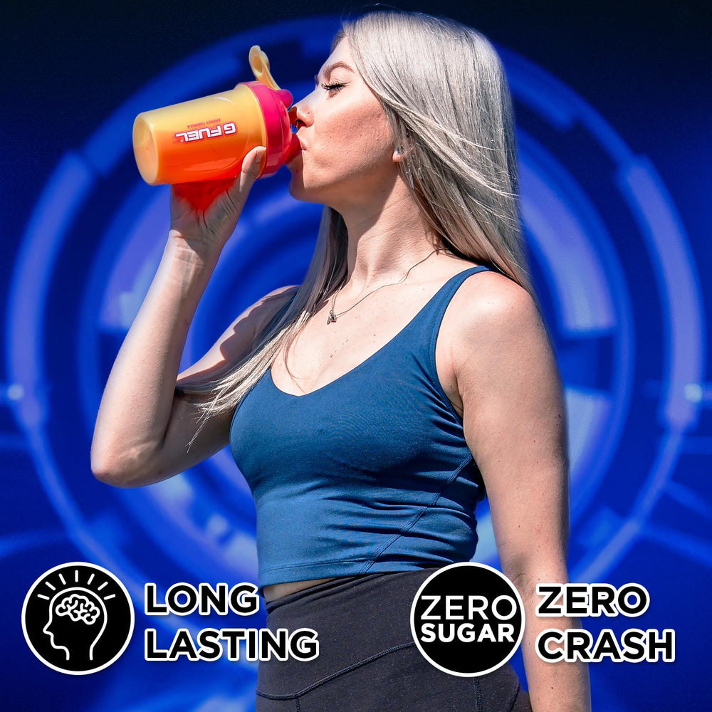 G Fuel Megaman shaker bottle prepared for on the go energy