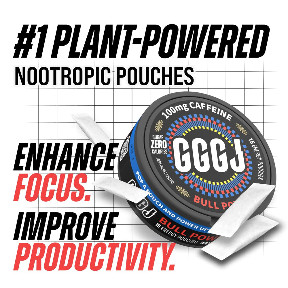 GGGJ plant-based nootropic pouches pack for daily mental clarity