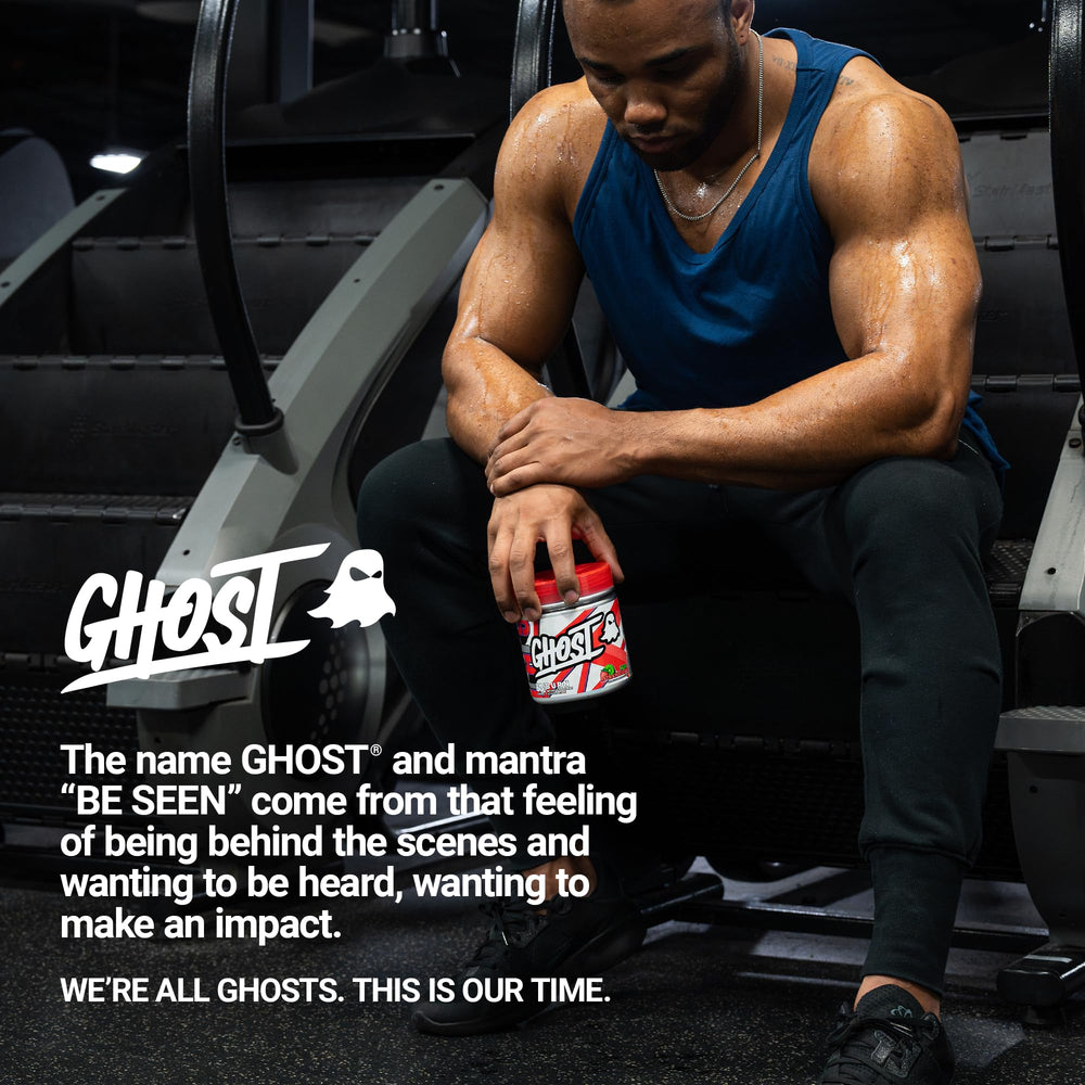 GHOST Burn packaging highlighting vegan-friendly and sugar-free attributes.