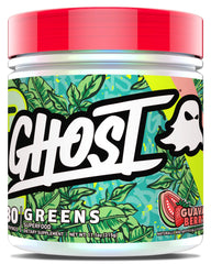 GHOST Greens Guava Berry tub with scoop supports easy daily greens.