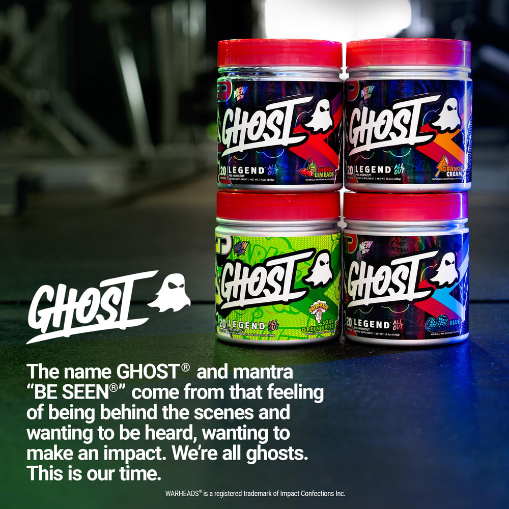 GHOST Legend All Out pre-workout setup for quick mix before training