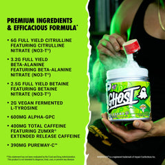 GHOST Legend All Out mix in shaker demonstrates quick, flavorful hydration before training.