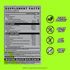 Ghost Legend ingredients include L-Citrulline and Beta-Alanine for potential performance support.