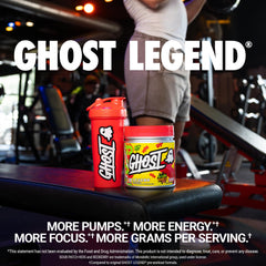 Ghost Legend label highlights L-Citrulline for potential pumps and focus.