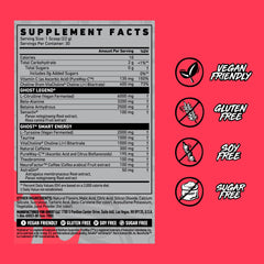 Ghost Legend transparent label highlighting disclosed ingredients