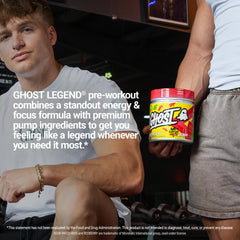 Ghost Legend packaging stands out on shelf for energizing workouts.