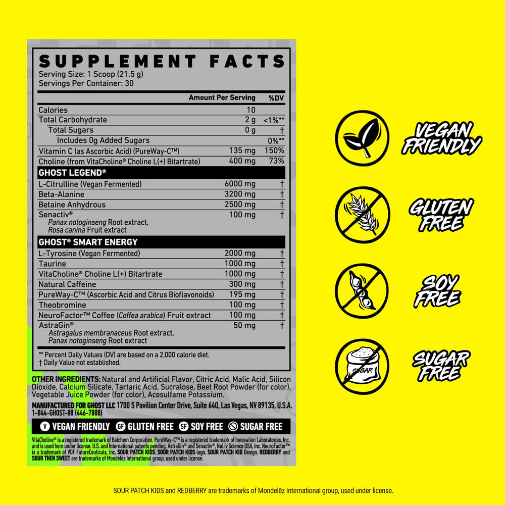Ghost Legend powder dissolves easily in water for a quick pre-workout mix.