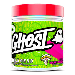 Ghost Legend Warheads front label highlights transparent ingredients for trusted pre-workout fueling.