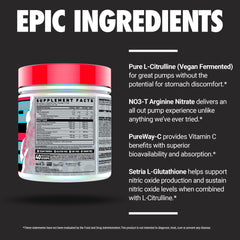 GHOST Pump vegan fermented L-Citrulline supports smooth pumps.