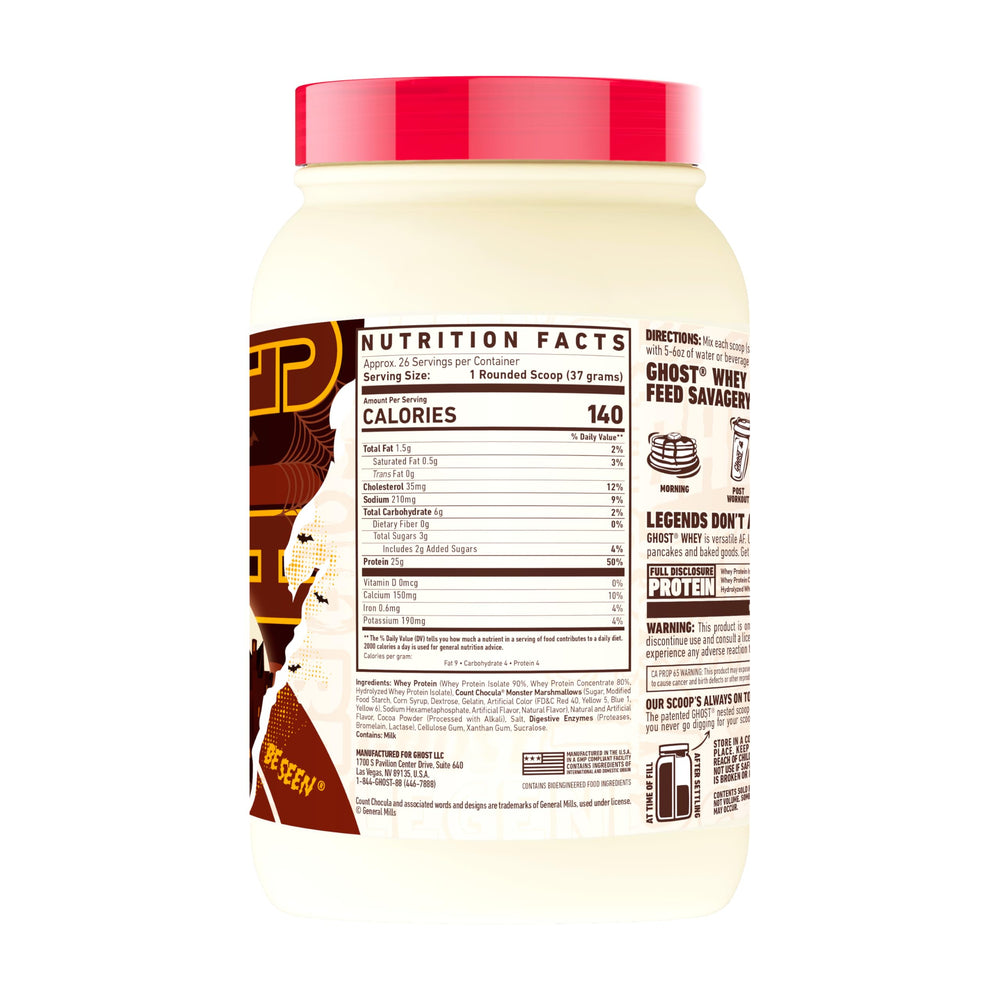 GHOST Count Chocula shake image highlights versatile post-workout use.