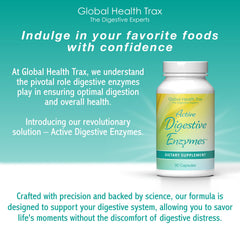 Global Health Trax Digestive Enzymes plant-based ingredients visible on label
