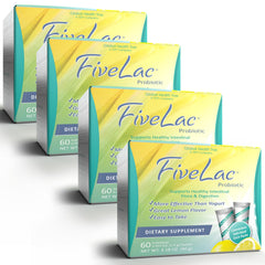 GHT FiveLac Lemon Probiotic bottle being poured for smooth digestion and daily wellness.