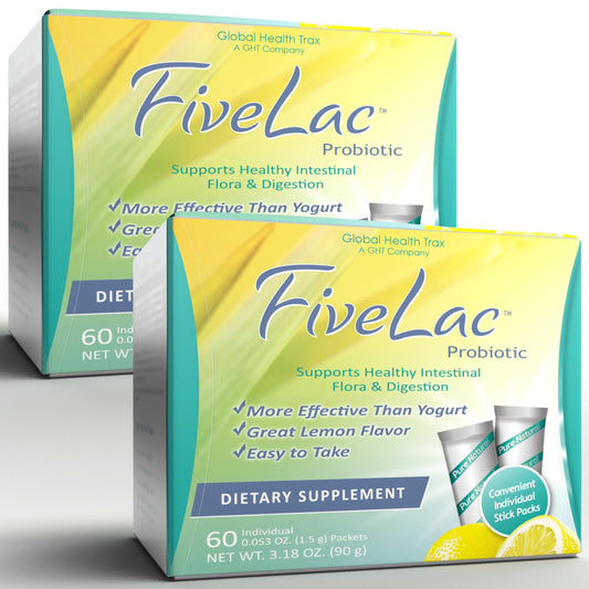 GHT FiveLac Lemon Probiotic packet for daily digestion support