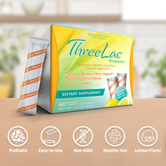 GHT ThreeLac probiotic visual emphasizing immune and gut balance.