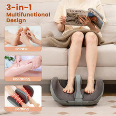 Giantex calf massager with heat and vibration for leg muscle comfort.