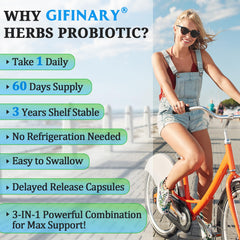 Gifinary 15 organic herbs and prebiotics pack for natural gut wellness