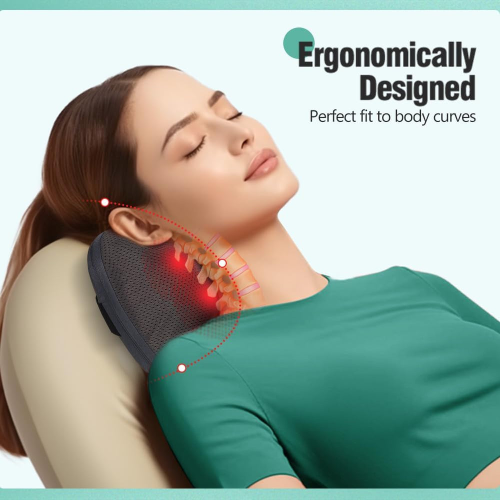 GiftPlus deep-tissue Shiatsu therapy on a pillow target back muscles