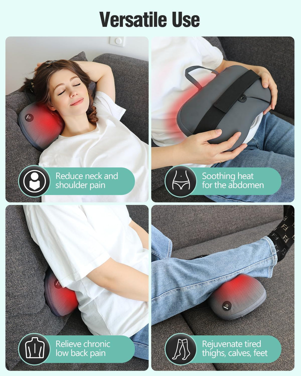 GiftPlus heating element delivers gentle warmth during a soothing session
