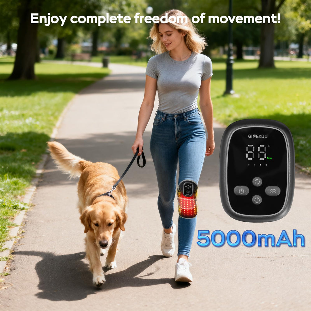 GINEKOO worn knee massager during everyday activities