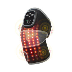 GINEKOO knee massager brace front view showing red light therapy for surface relief