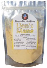 GinsengStoreAndMore Lion's Mane fruiting body extract bottle with high beta-glucan content