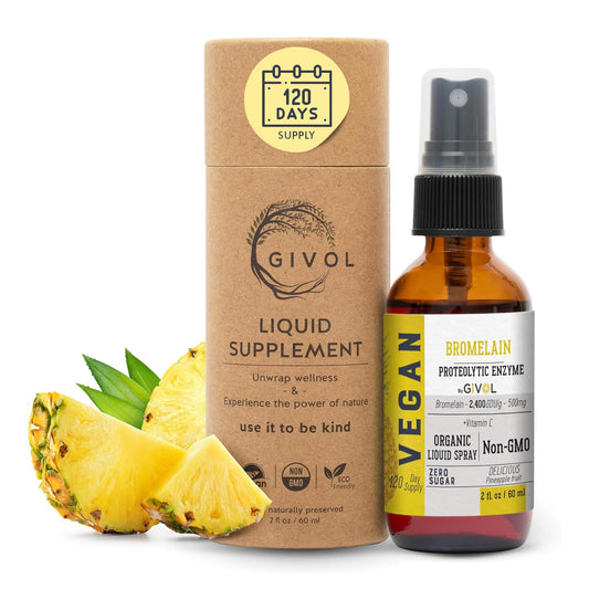 GIVOL bromelain mist bottle angled for daily use