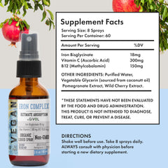 GIVOL Iron with Vitamin C and B12 close-up showing nutrient blend