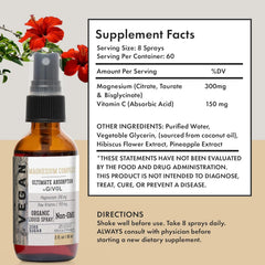 GIVOL Tri Magnesium Complex label close-up highlights vegan, clean ingredients.