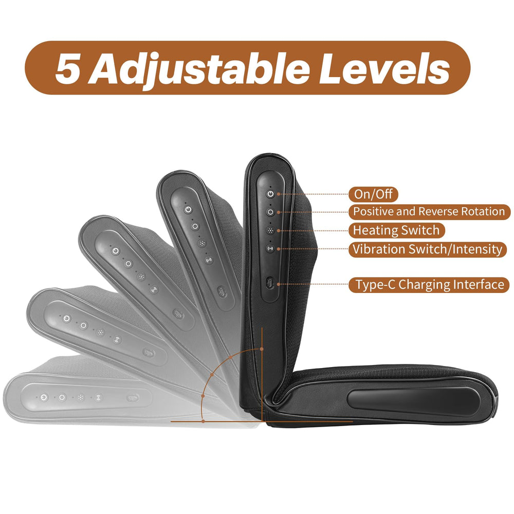 GJQ ergonomic 5-speed backrest for customizable massage posture.