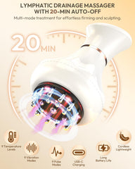 Glamesty rechargeable handheld massager for on-the-go relief.