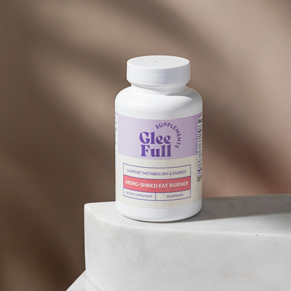 GLEEFULL SUPPS Meno-Sherd packaging front highlights non-GMO and dairy-free
