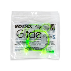 Glide no-roll-down earplug designed for dirty or gloved hands