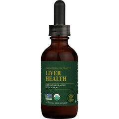 Global Healing Center Liver Health bottle on counter for daily liver support.