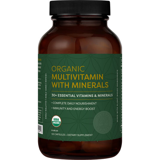 Global Healing Center multivitamin bottle front for daily wellness.