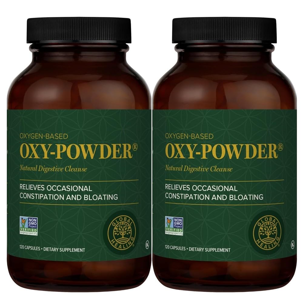 Global Healing Center Oxy-Powder two-pack front view highlighting value and convenience