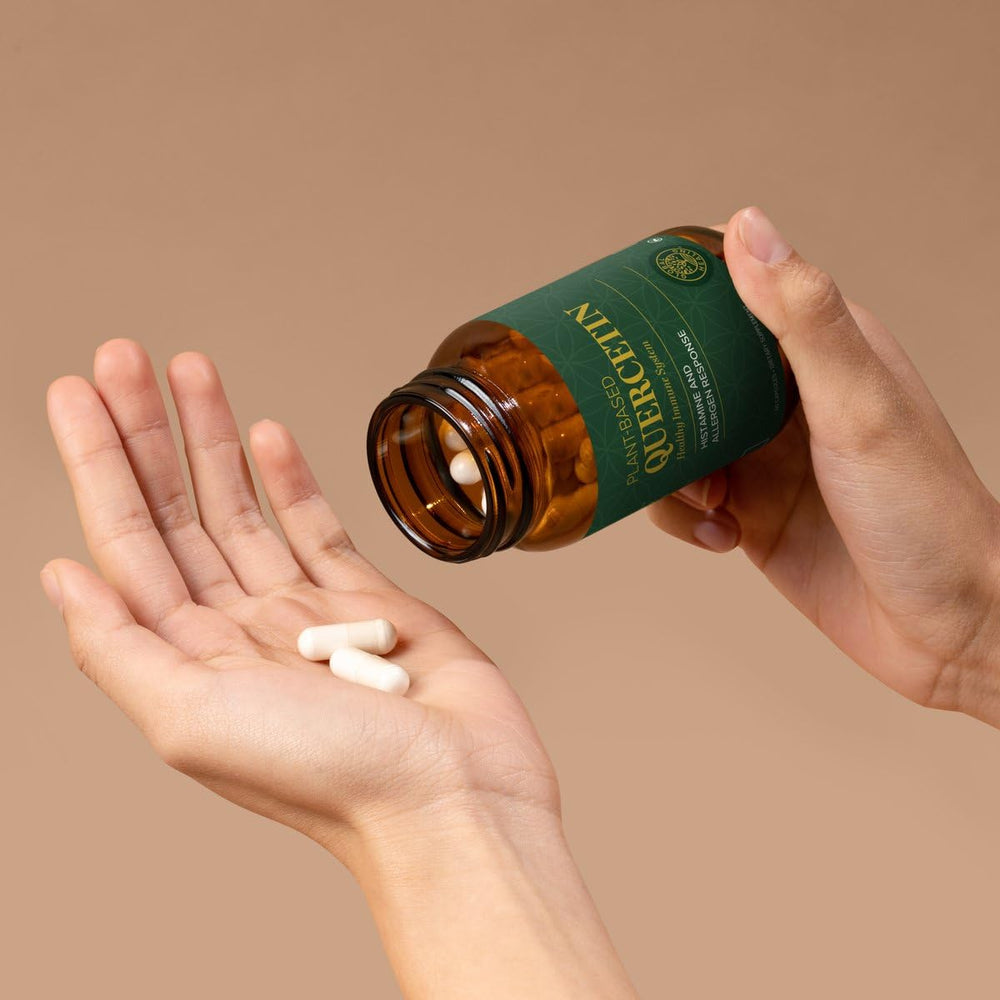 Global Healing Center QuerceFIT bottle label closeup highlights phytosome technology for enhanced absorption