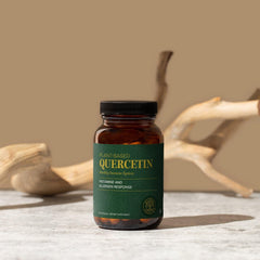 Global Healing Center QuerceFIT capsules closeup presents easy, convenient daily use