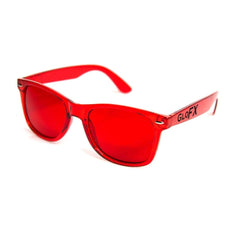 GloFX color therapy glasses in nature lighting demonstrate color casting effects.